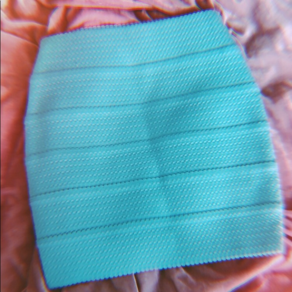 Forever21 Turquoise Bandage Mini Skirt Small